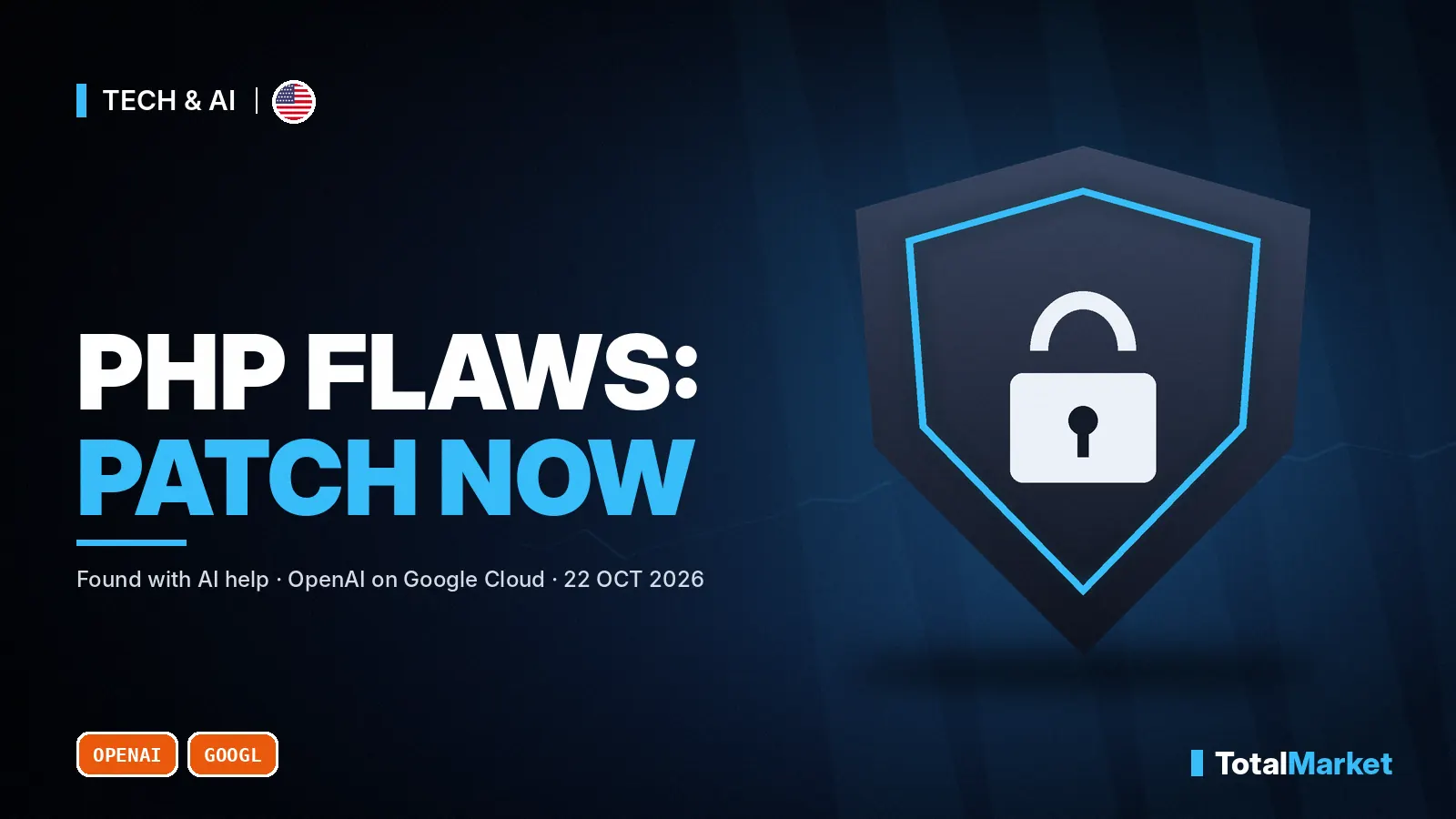 Cover graphic: critical PHP vulnerabilities, patch now